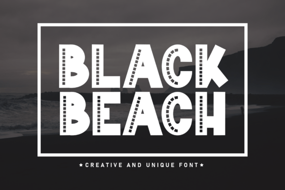 Black Beach: A Bold Canvas for Creative Typography