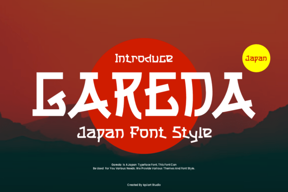 Gareda: The Bold Japanese-Style Font for Impactful Design