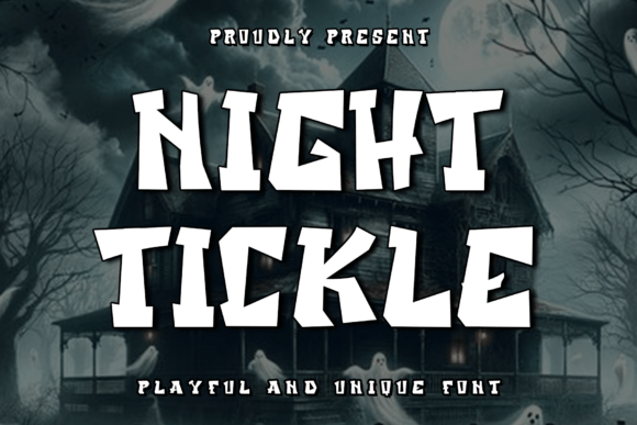 Night Tickle: A Stylish Display Font for Creative Projects