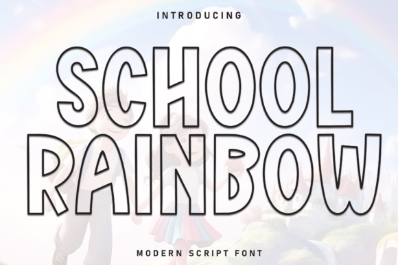 School Rainbow: A Casual Display Font for Modern Design Projects