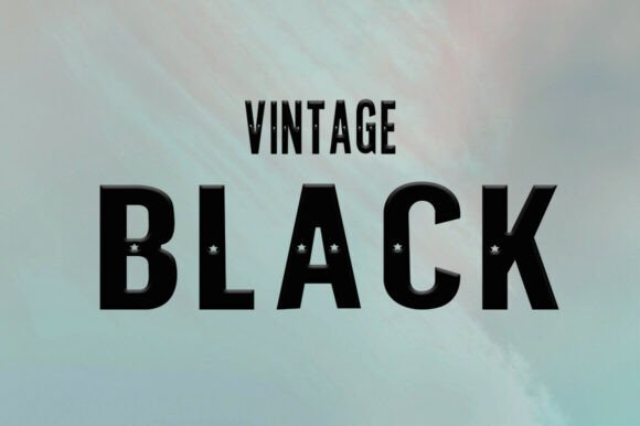 Vintage Black: A Bold Display Font for Impactful Designs